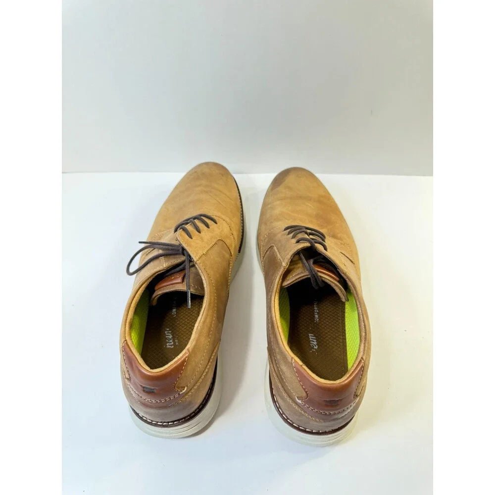Florsheim Mens Launch Plain Toe Oxford Brown Leather US 12 Wide